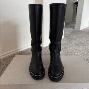 Jimmy Choo Black knee high boots Boots- Yomi flat boots